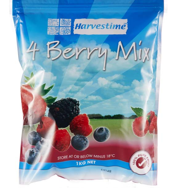[berry-Mix] 4 Mixed Berries 1kg Bag Harvestime