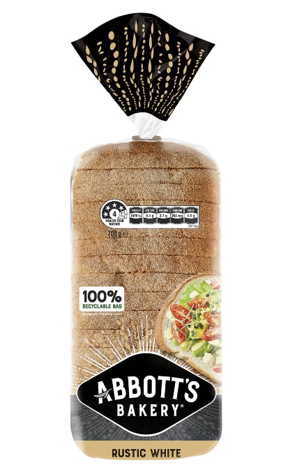 [bread-WhiteS] Abbott's Bakery Rustic White Sandwich Slice Bread Loaf 700g (Pre Order 3 days)