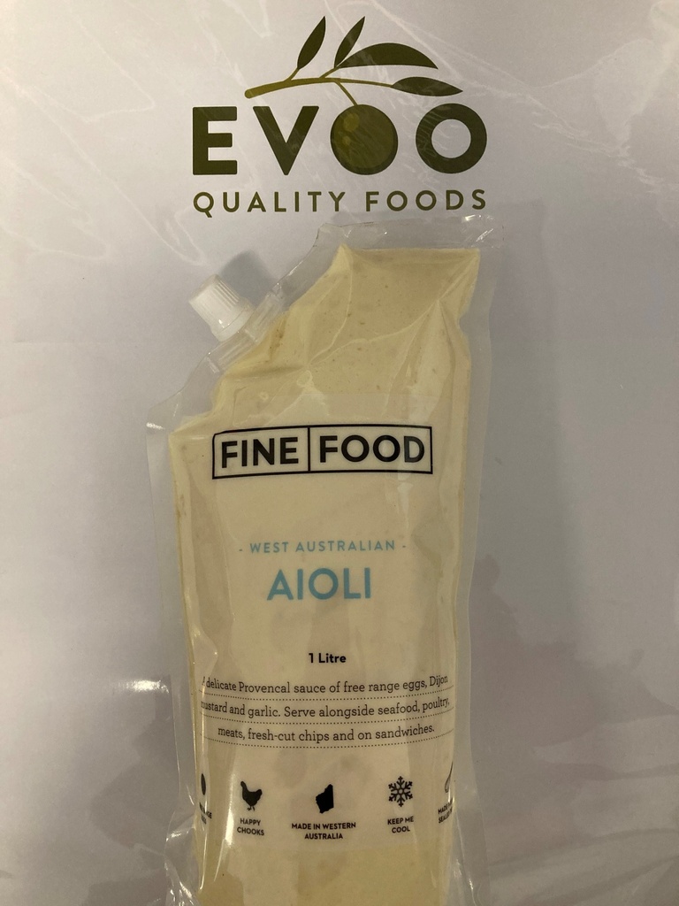 [Aioli-EVOO1] Aioli 1lt Pouch Fine Foods WA