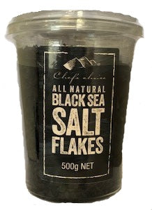 [salt-SSFB] All Natural Black Sea Salt Flakes 500g Chefs Choice