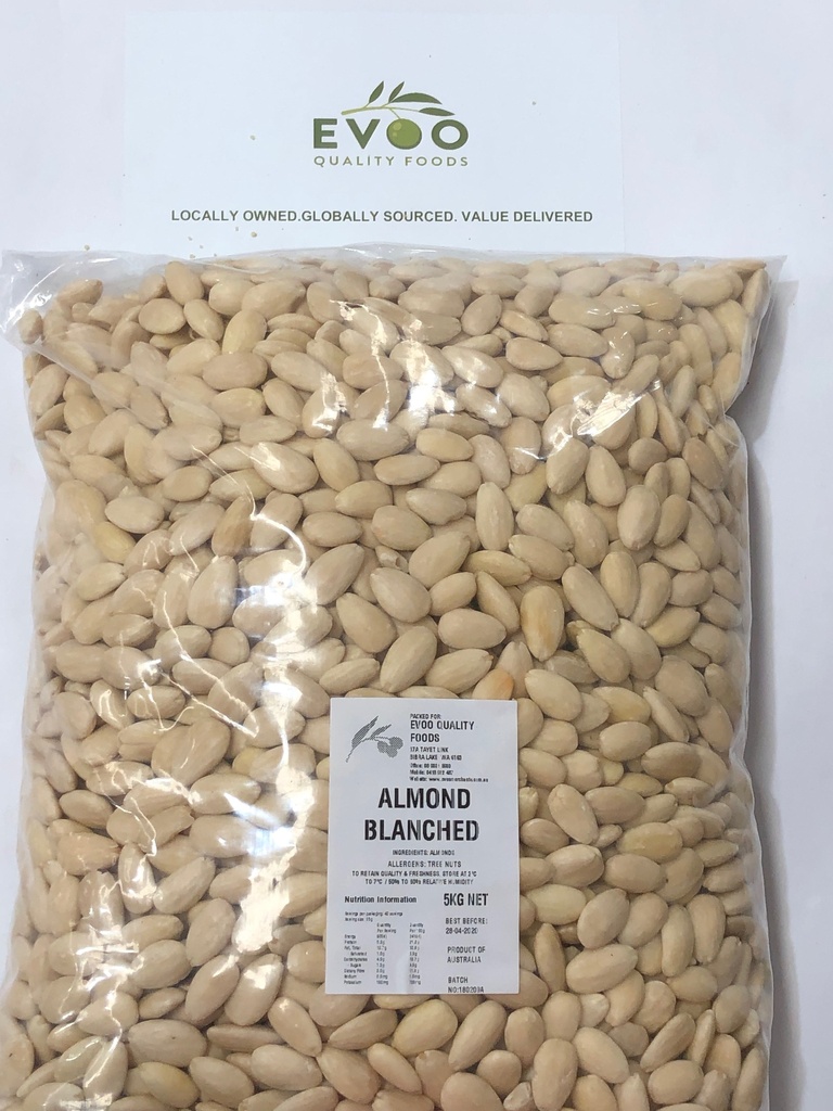 [nuts-AlmondB] Almonds Blanched Whole 1kg Bag (1)