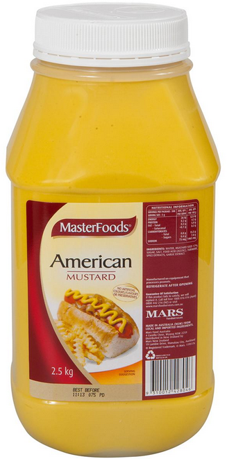 [mustard-amer2.5] American Mustard 2.5kg Masterfoods