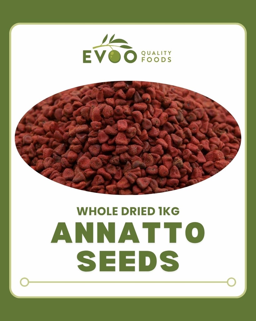 Annatto Seeds Whole Dried 1kg Bag Evoo QF