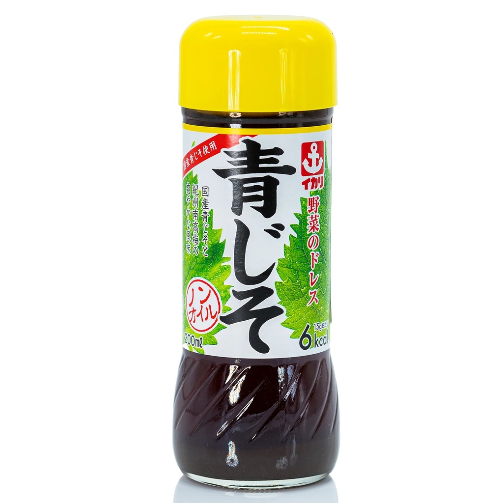 [dress-aojIKA] Aojiso Japanese Non-Oil Dressing 200mL Bottle Ikari (yellow cap)