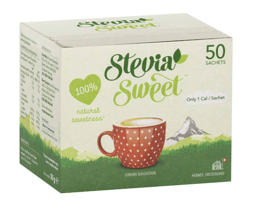 [stevia-50g] Sweetener Sachets 50g Box (50pc x 1g) Stevia