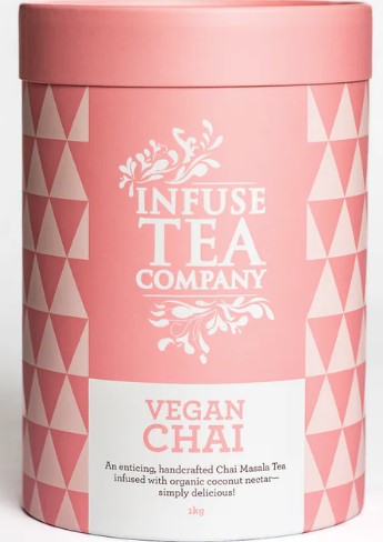 [chai-vegan1lt] Vegan Chai 1kg Tub Infuse Tea Company