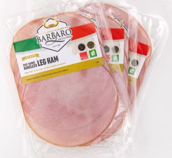 Leg Ham Sliced FREE RANGE 500g Pkt Barbaro