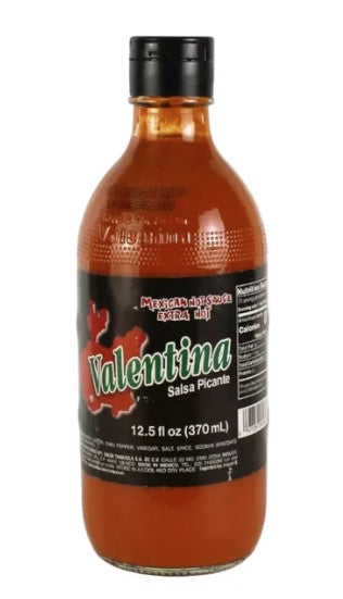 [sauce-hot-black370] EXTRA Hot Salsa Picante 370ml Bottle BLACK "Valentina"