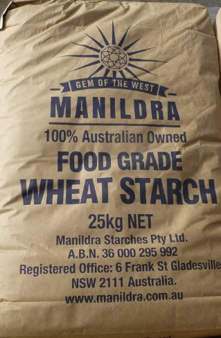 [wheat-starch25kg] Wheat Starch Food Grade 25kg Bag Manildra