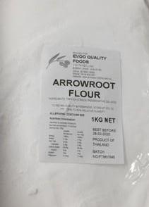 [flour-ArrowRGF] Arrowroot Flour GF 1kg Bag Evoo QF