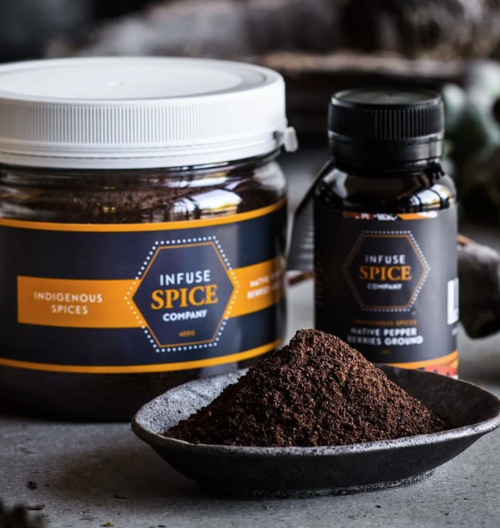 [pepperberry-ground400g] Native Pepper Berries Ground 400g Tub Infuse Spice Company