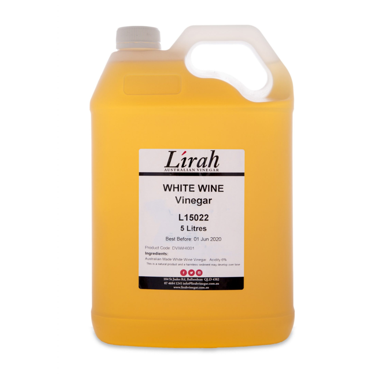 White Wine Vinegar 6% 5L Bottle Lirah
