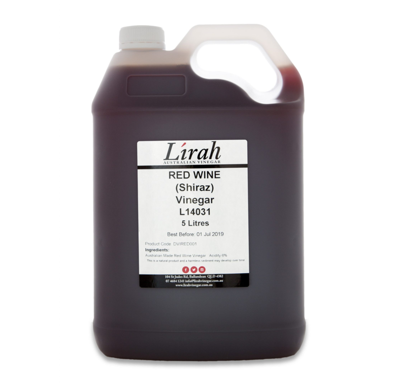 Red Wine Vinegar (Shiraz) 5L Bottle Lirah
