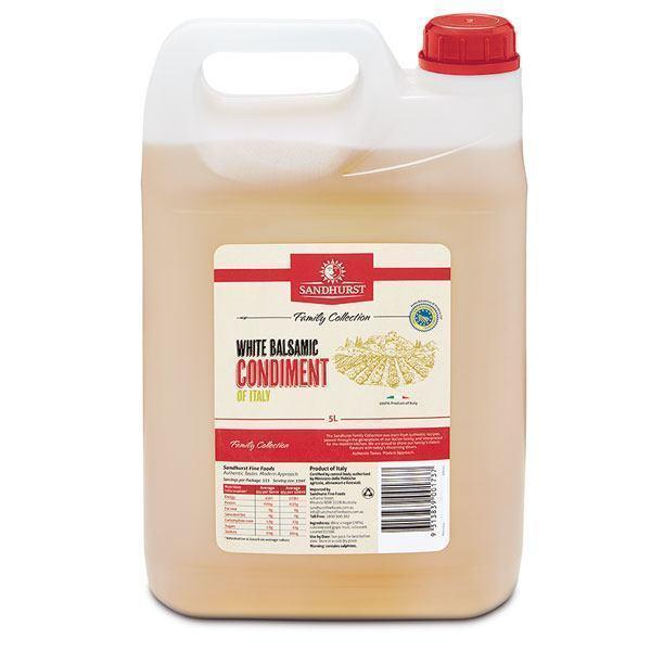 Balsamic White Vinegar (Italian Condiment) 5lt Bottle Sandhurst
