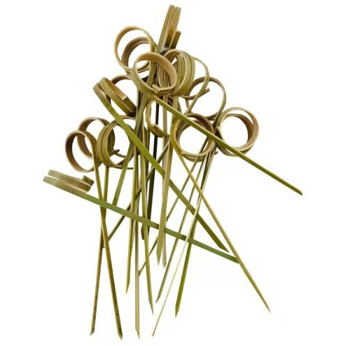 [skewer-looped10cm] Bamboo Looped Skewers 105mm 100/Packet Greenmark