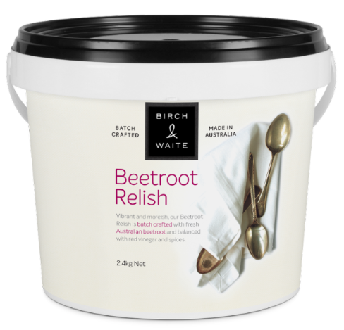 [relish-BeetBW] Beetroot Relish 2.4kg Tub Birch & Waite