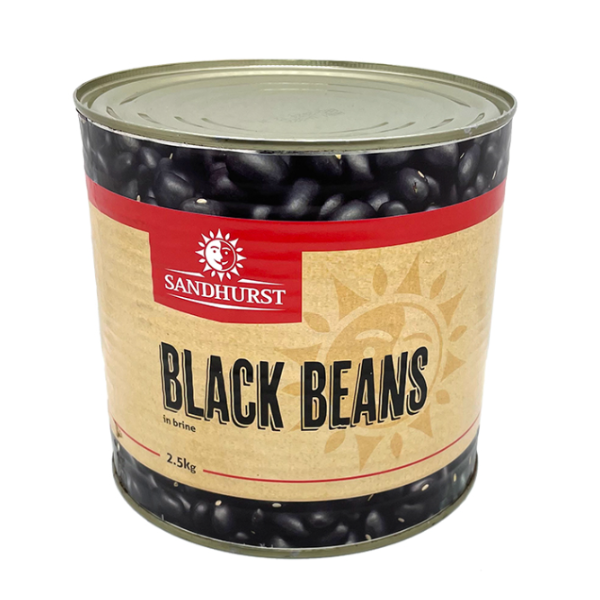 [bean-BlackA10] Black Beans A9 (2.5kg) Tin Italian (NDW 1.53kg) Sandhurst