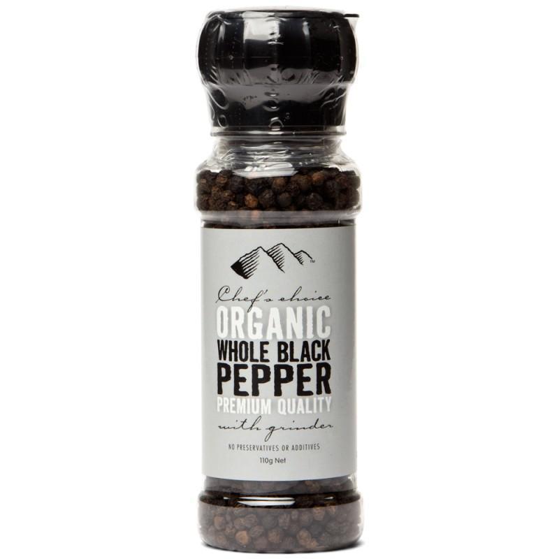 [grinder-blackP100] Black Peppercorn Grinder 100g Chef's Choice