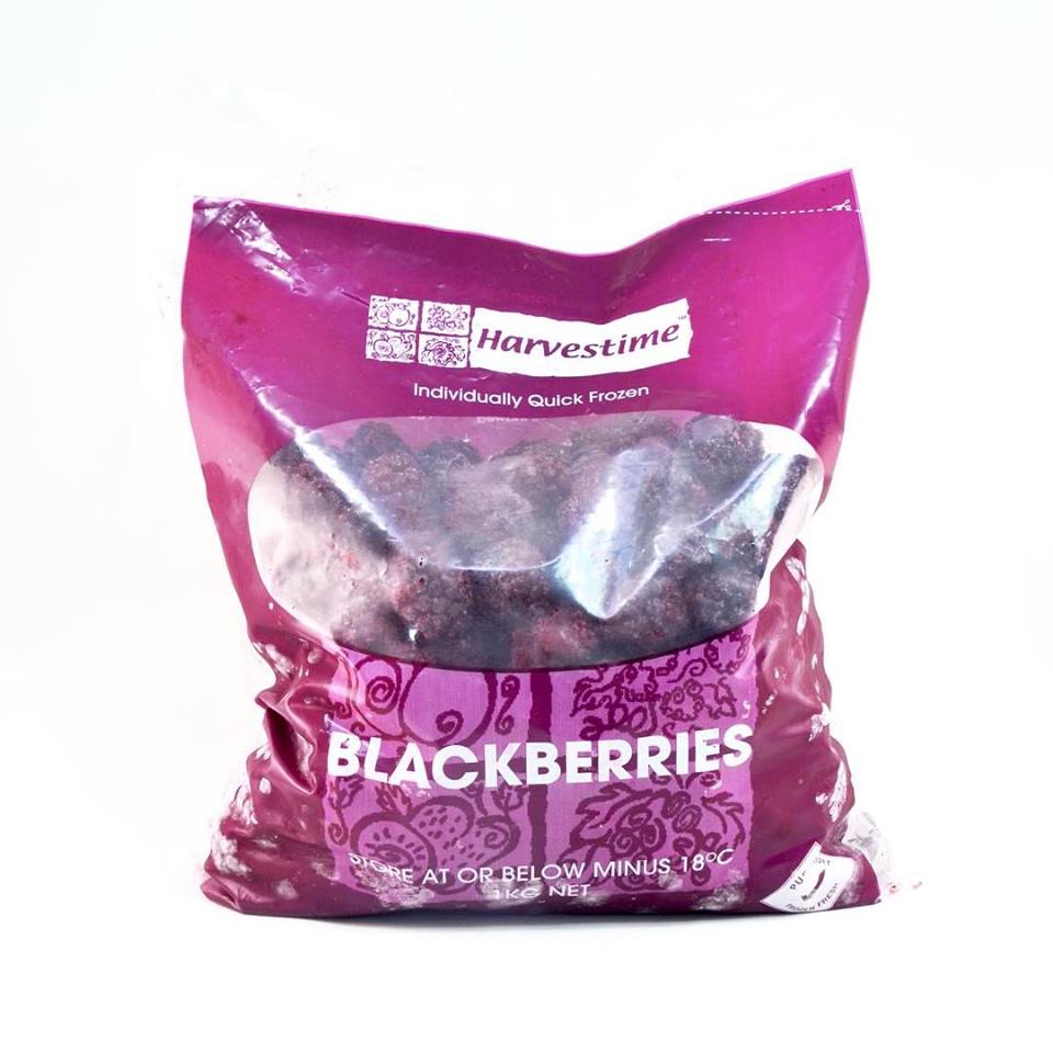 [berry-Black] Blackberries Frozen 1kg Bag Harvestime