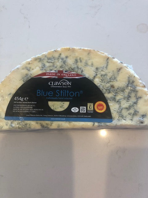 [cheese-stilton] Blue Cheese Stilton Half Moons 454gms Clawson