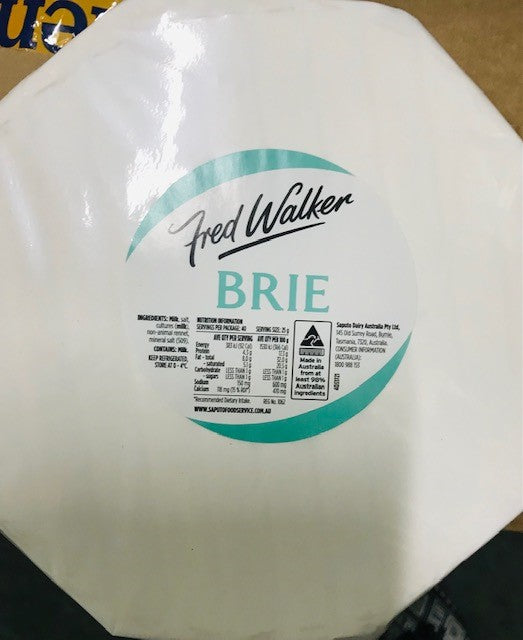 Brie Cheese Wheel 1kg RW approx, Priced Per KG Fred Walker