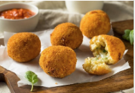 COCKTAIL Arancini w/- Jalapeno & Sweet Paprika GF (30g each) 2.2kg Carton Frozen The Gluten Free Lab (Pre Order 3 Days)