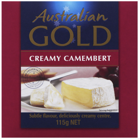 [camembert-creamy115g] Camembert Creamy Cheese 115g Aussie Gold