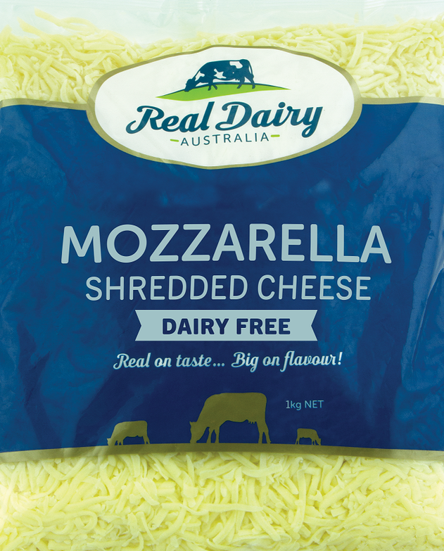[mozz-vgnRD] Cheese Vegan/Dairy Free Mozzarella Shredded 1kg Bag Real Dairy