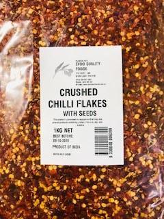 [chilli-flakes] Chilli Crushed/ Flakes #3 Coarse 1kg Bag Evoo QF