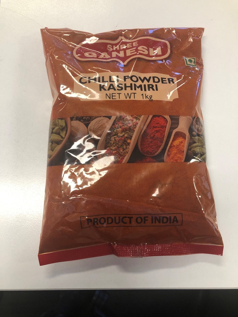 [chilli-kashmiriG1kg] Chilli Kashmiri Powder 1kg Dried Evoo QF