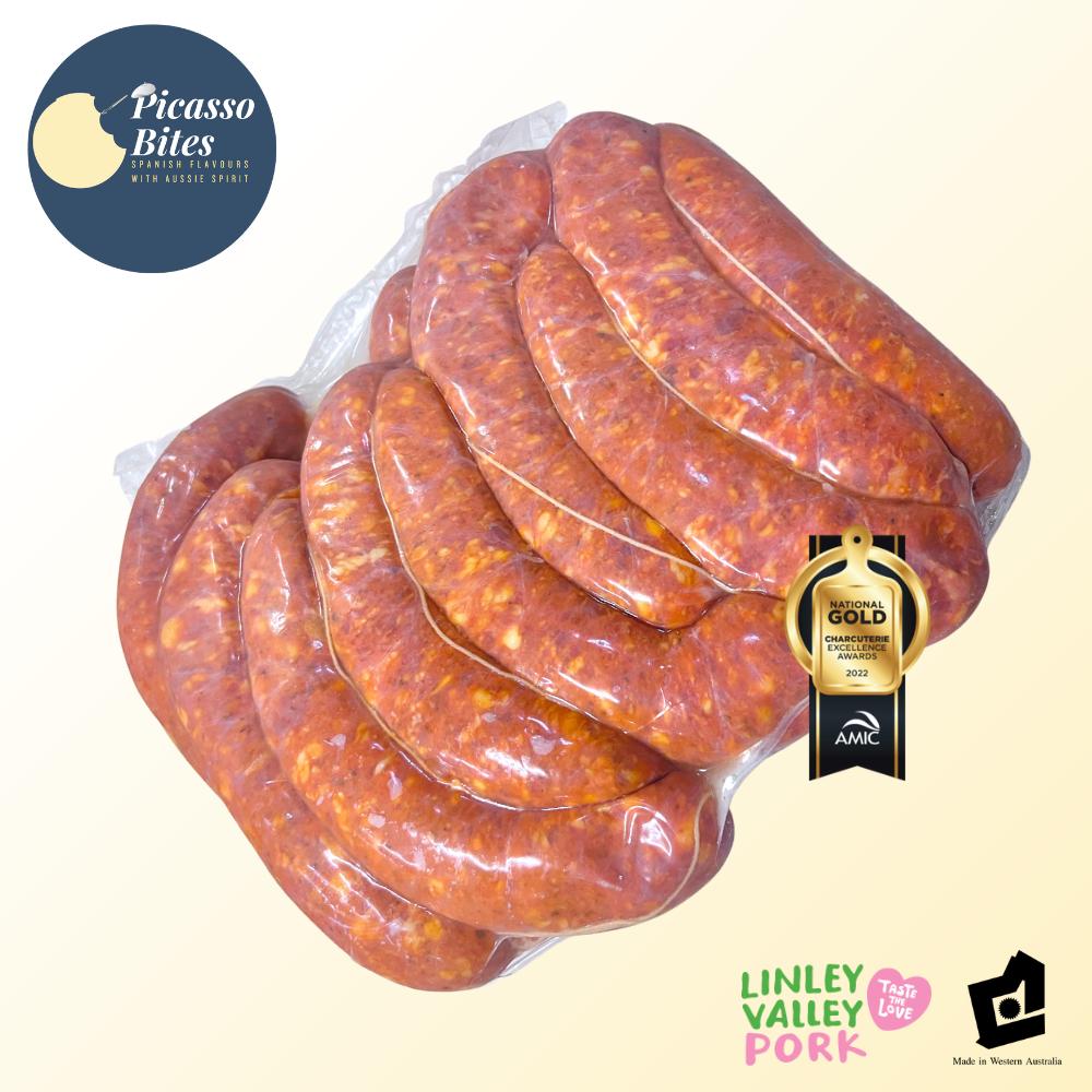 [chorizo-mild2kg] Chorizo Mild Parrillero 2kg RW approx, Priced per KG Frozen Picasso Bites