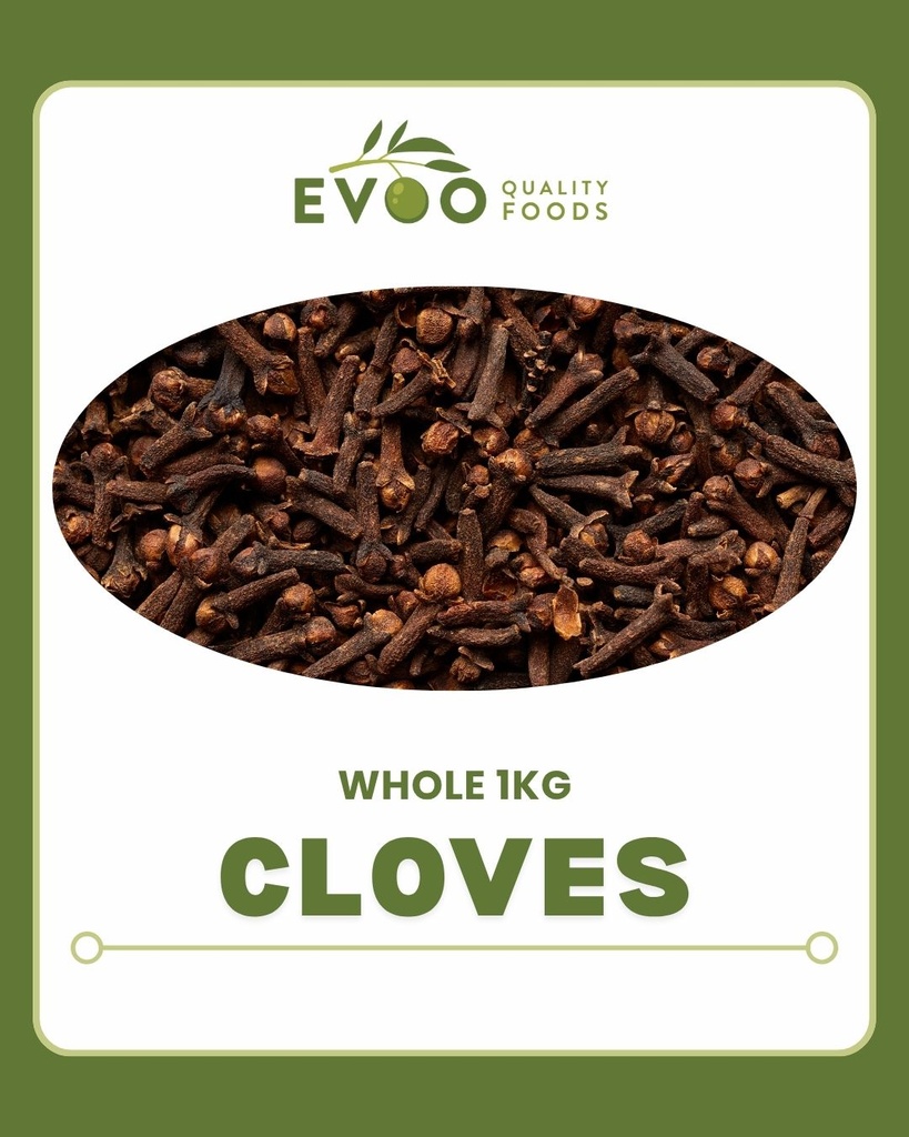 [cloves-whole] Cloves Whole 1kg Bag Evoo QF (2 Day Pre Order)