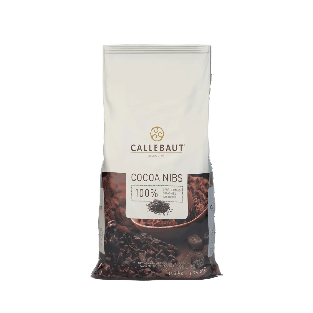 [nibs-cocoa800g] Cocoa Nibs 100% 800g Pkt Callebaut