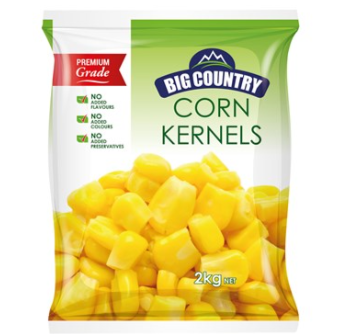 [corn-Frz] Corn Kernels Frozen 2kg Bag Big Country