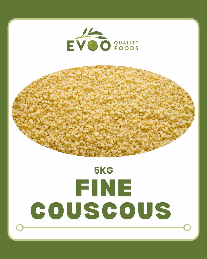[cous-fine5] Couscous Fine 5kg Bag EVOO QF