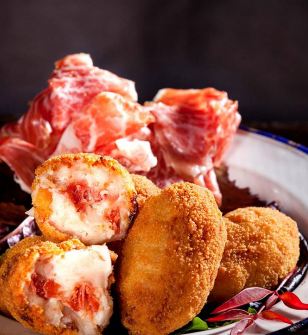 [jamon-croquette32g] Croquettes Jamon (32g x 155pc) 5kg Carton Frozen Picasso Bites