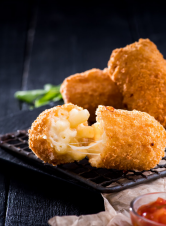 [croquettes-macncheese] Croquettes Mac N Cheese (32g x 155pc) 5kg Carton Frozen Picasso Bites