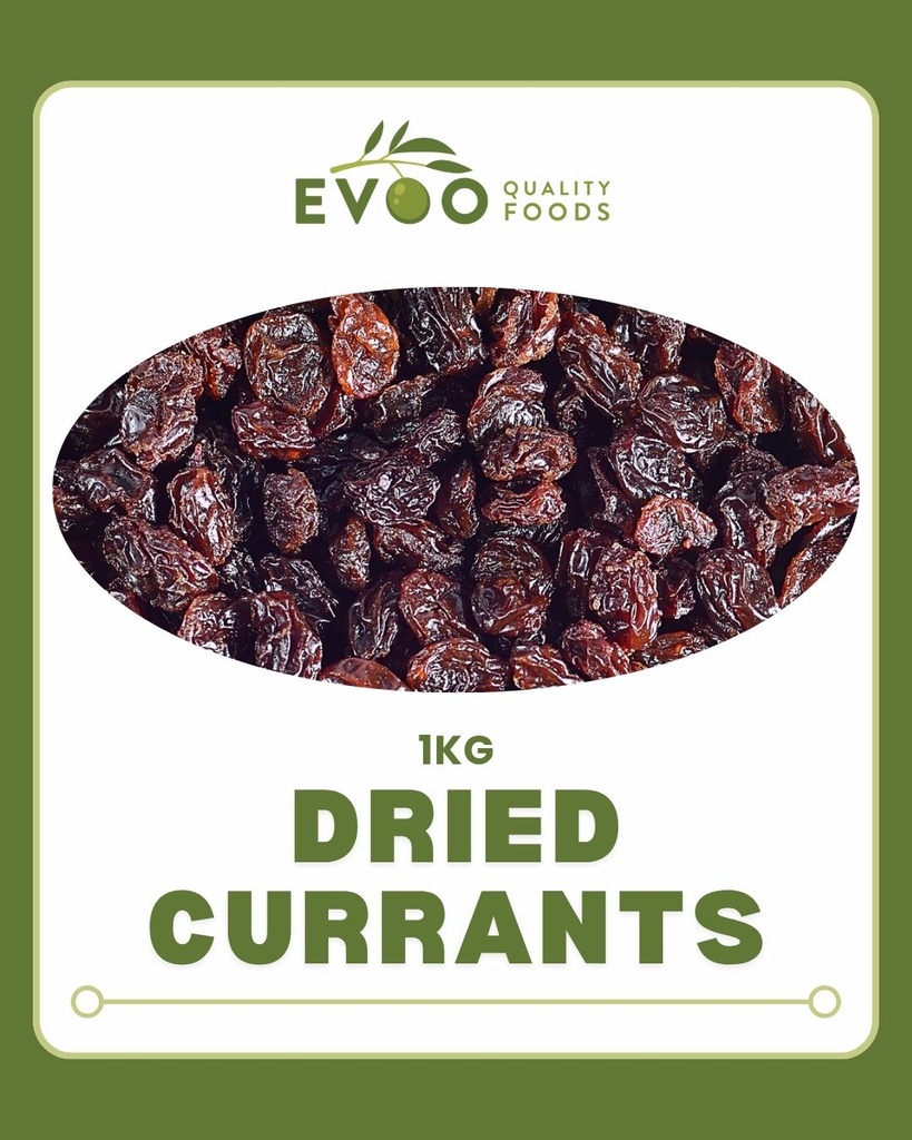 [currants-dried1kg] Currants Dried 1kg Bag Evoo QF