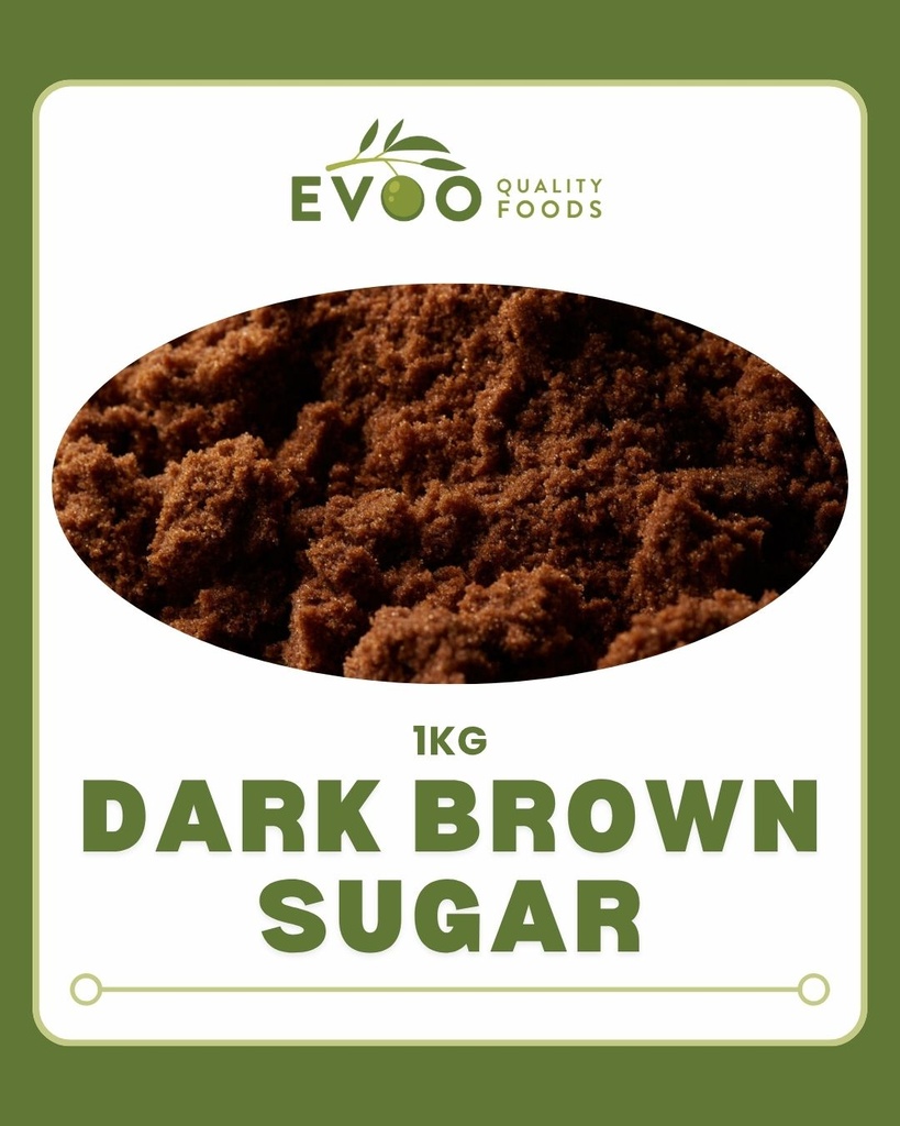 [sugar-DBrown] Dark Brown Sugar 1kg Bag Evoo QF