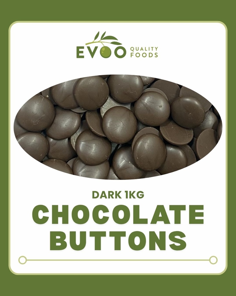 [choc-DButMB] Dark Chocolate Buttons 1kg Bag EVOO QF