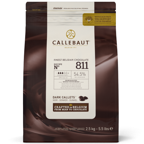 [choc-DBS] Dark Chocolate Callets 54.5% #811 (Bitter Sweet) 2.5kg Callebaut