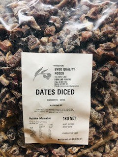 [dates-diced] Dates DICED 1kg Bag (Pre Order) Evoo QF