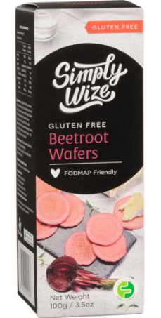 [wafer-beetroot] Deli Wafer Beetroot GF 100g Simply Wize