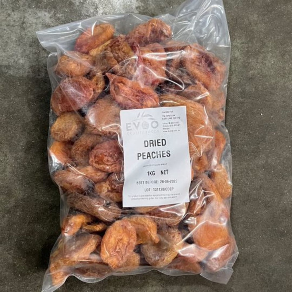 [peach-dried1kg] Dried Peaches 1kg Evoo QF