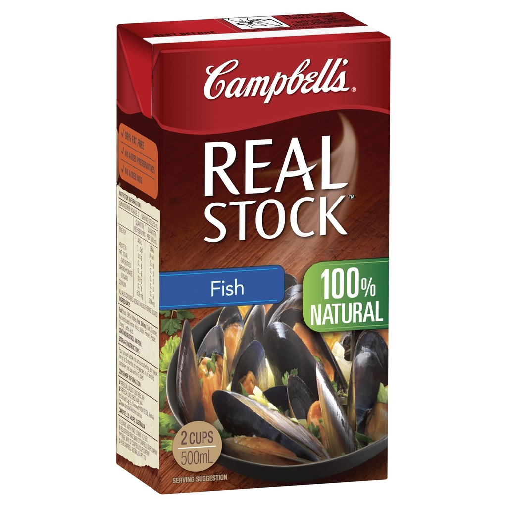 Fish Stock Real 100% Natural 500ml UHT (D)