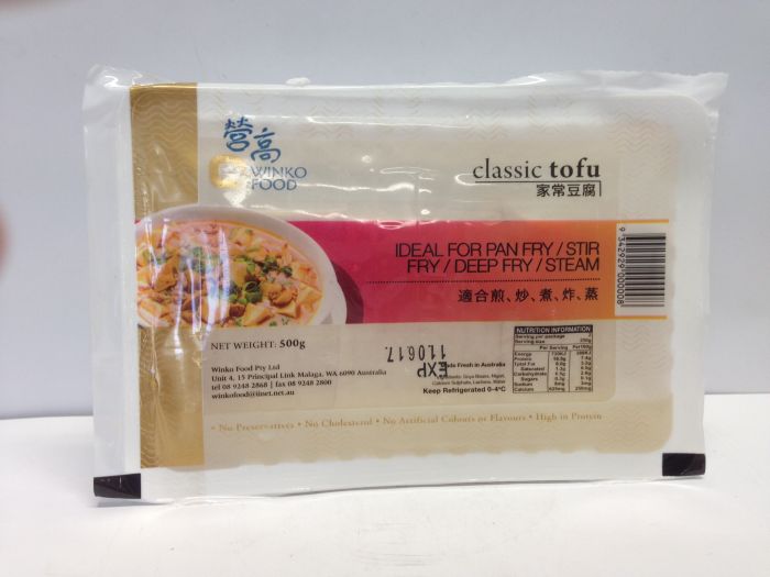 [tofu-classic] Fresh Classic Tofu 500g Packet Winko