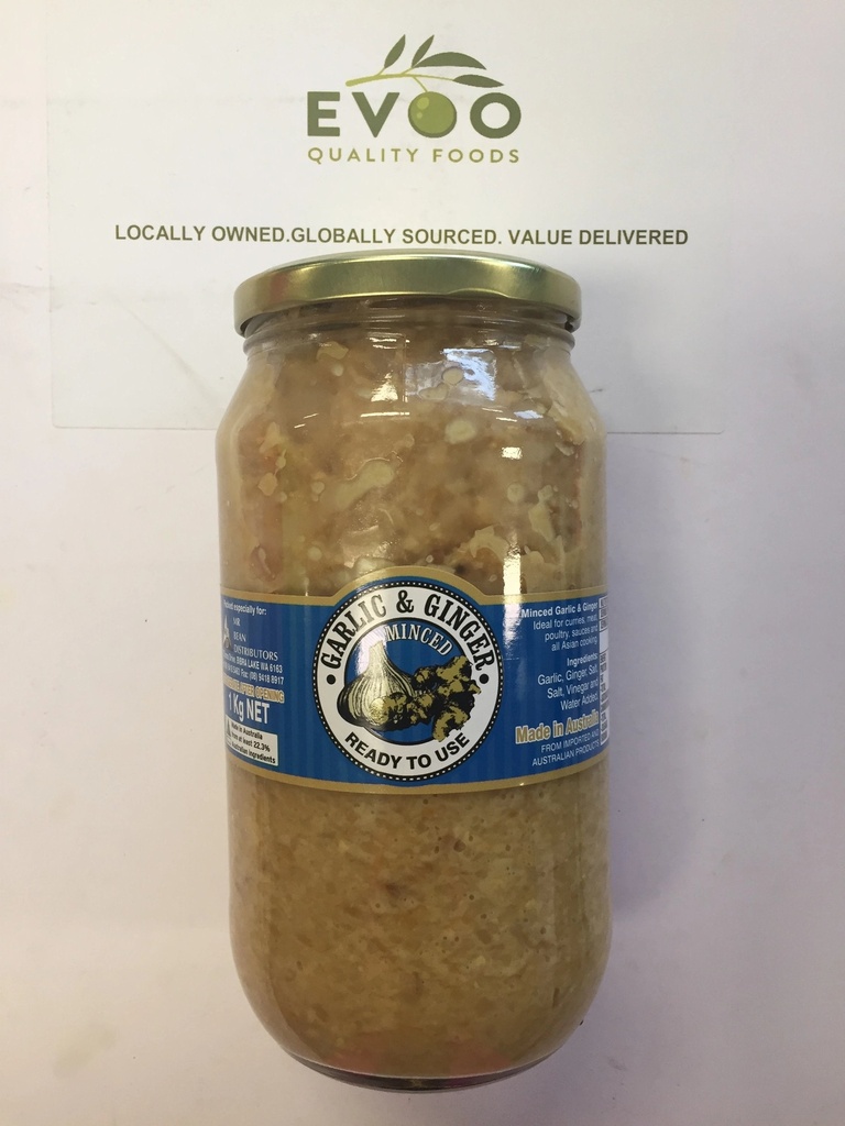 [paste-gar&gin] Garlic & Ginger Paste 1kg Jar
