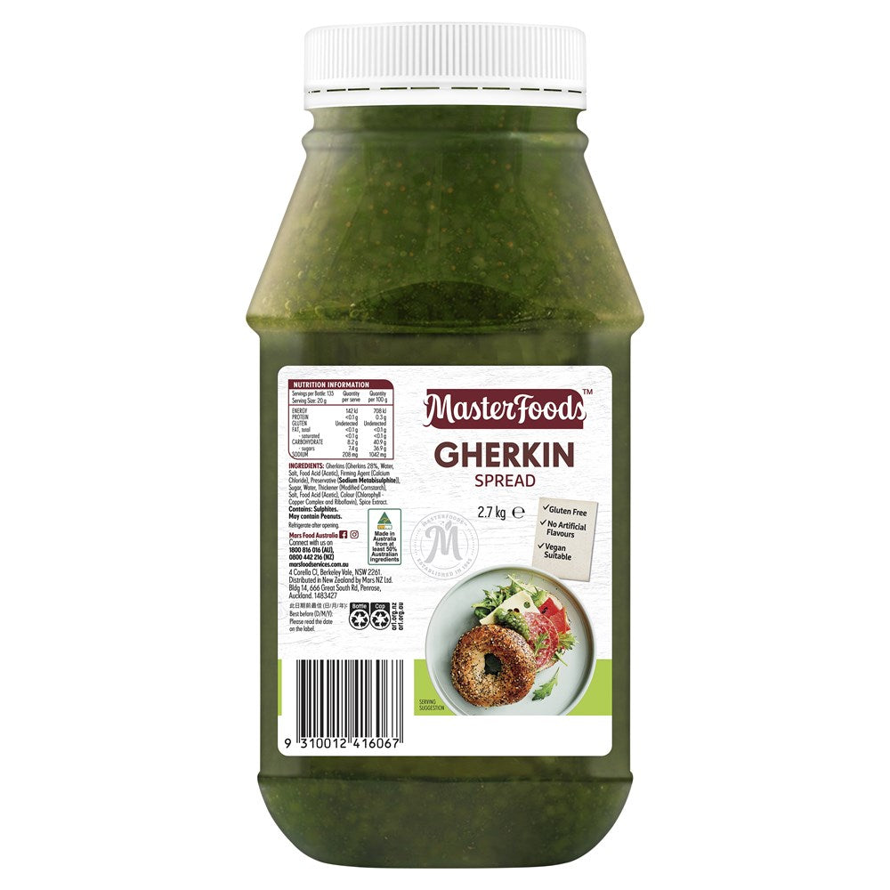 [gherkin-relish] Gherkin Relish Spread 2.7kg Masterfoods