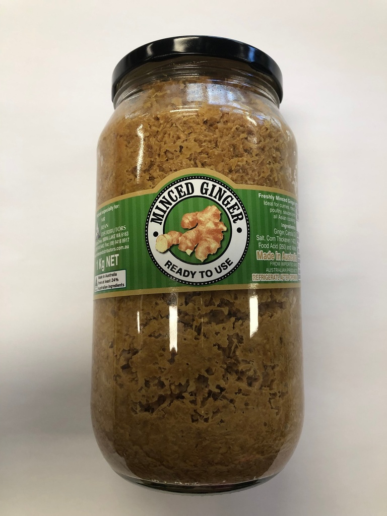 Ginger Minced 1kg Jar Mr Bean / The Herb Company
