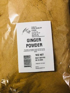 [ginger-ground] Ginger Powder / Ground 1kg Bag Evoo QF